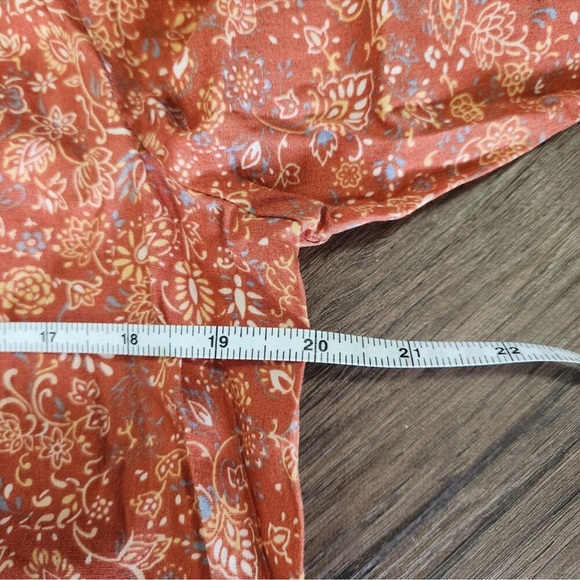 House Of Harlow 1960 Peasant Floral Ruffle Neck Blouse Fall M - Picture 6 of 7